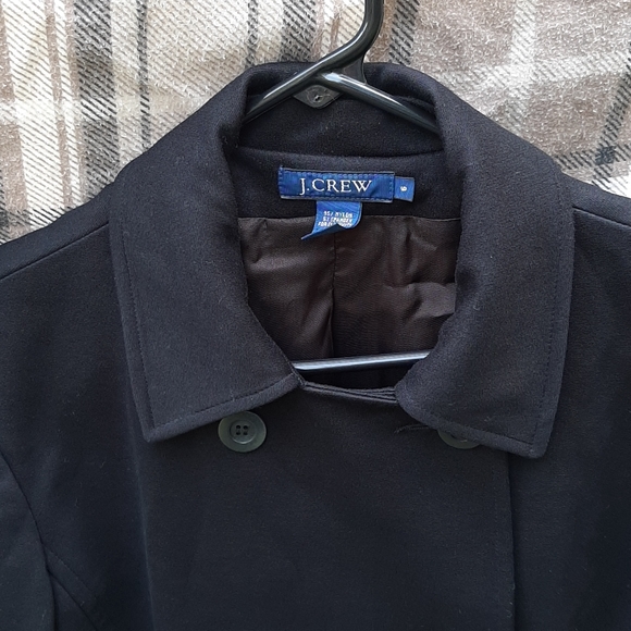 Double Breasted J. Crew Classic Black Peacoat Office Church READ - Picture 4 of 12